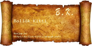 Bollók Kitti névjegykártya